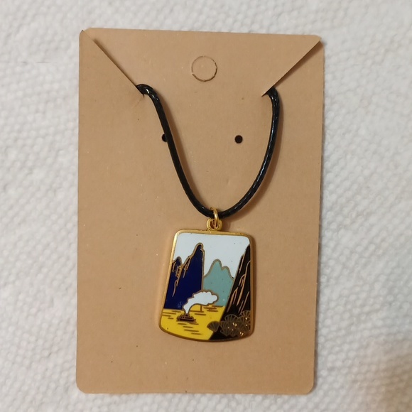 *3/$20* New Cloisonne Pendant choker corded necklace vintage - Picture 1 of 8